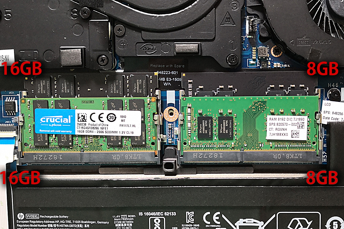 ZBook 15 G3に4枚目のSO-DIMMを装着 | Kiyolog