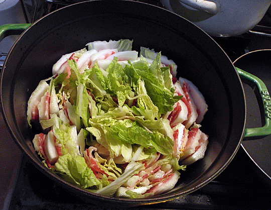 白菜と豚肉の鍋